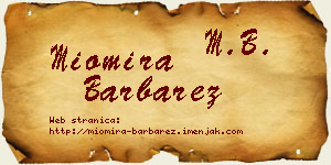Miomira Barbarez vizit kartica